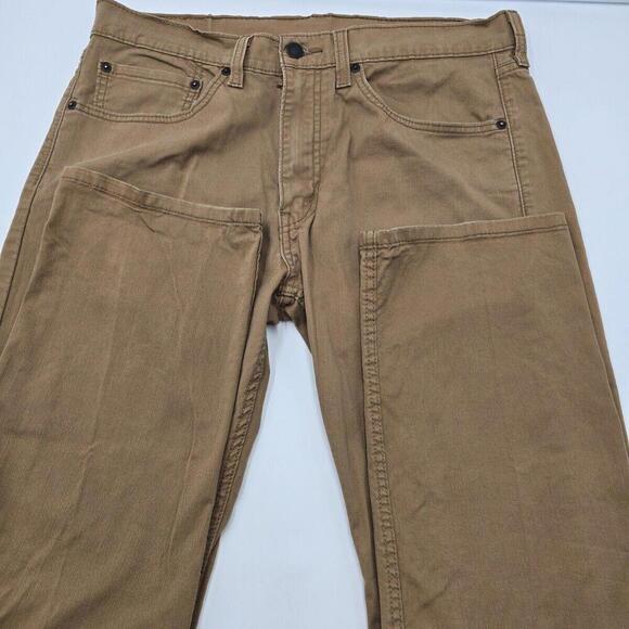 Levi's 505 Jeans Men's 34x30 Regular Fit Medium Wash Brown Stretch Denim (88-42) - Picture 4 of 12